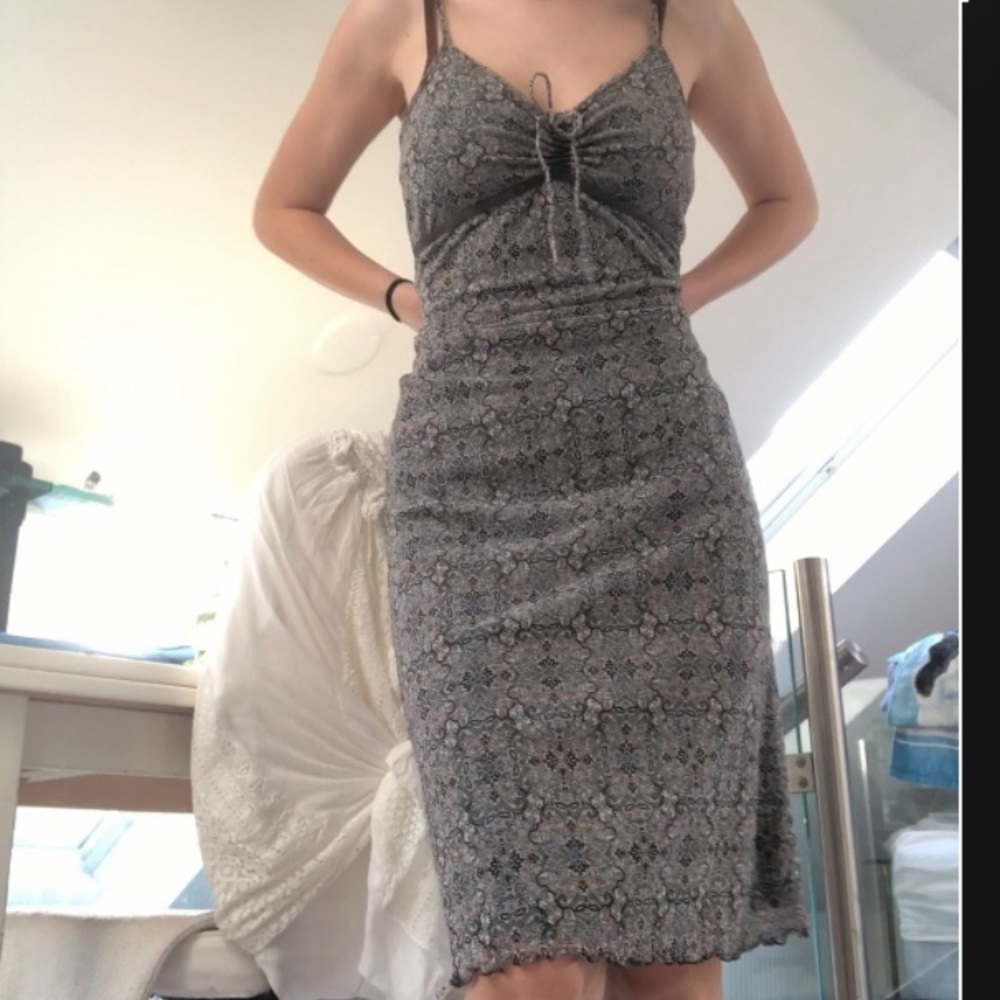 Paisley vintage 90s midi dress